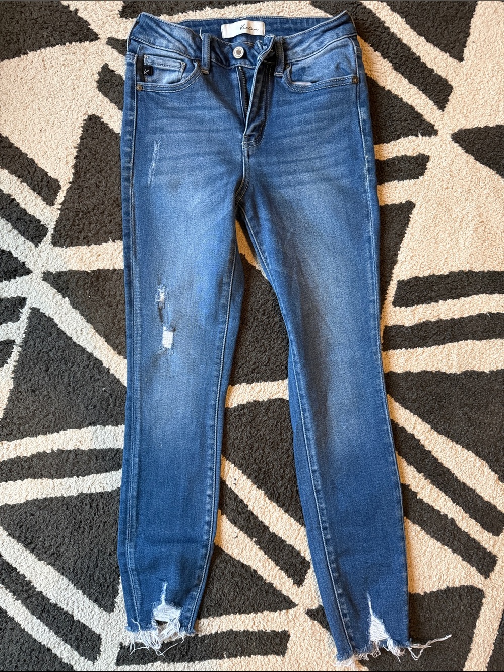 KanCan Distressed Dark Blue Skinny Jeans